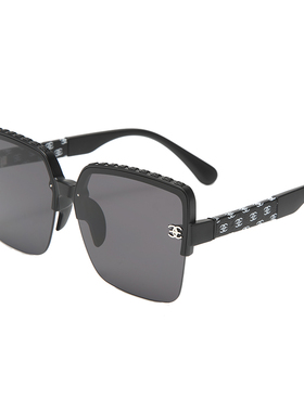 半框茶色墨镜女高级感防紫外线