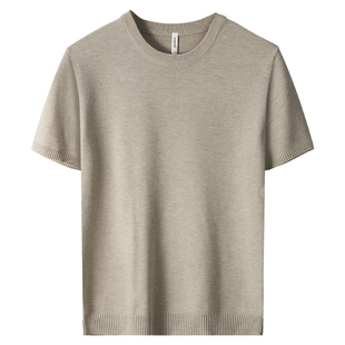 毛衣短袖男加厚秋冬季新款内搭帅时尚男士打底上衣半袖打底衫男款