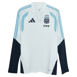 SFS阿迪达斯2026世界杯阿根廷半拉链训练服冬训长袖运动男 JY7035