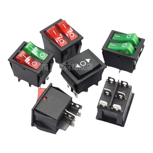 双联船型开关电源按钮2档4脚6脚开关电饼铛配件按键电暖器油汀