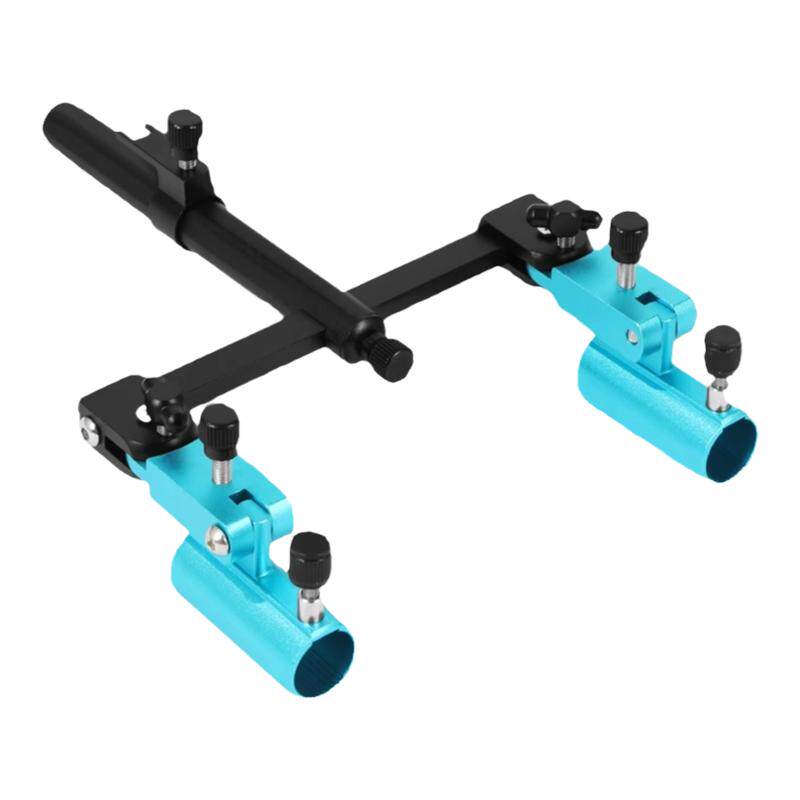 飞渔客双炮台支架一拖二钓箱欧式骑士钓椅万向双杆架杆座钓鱼配件