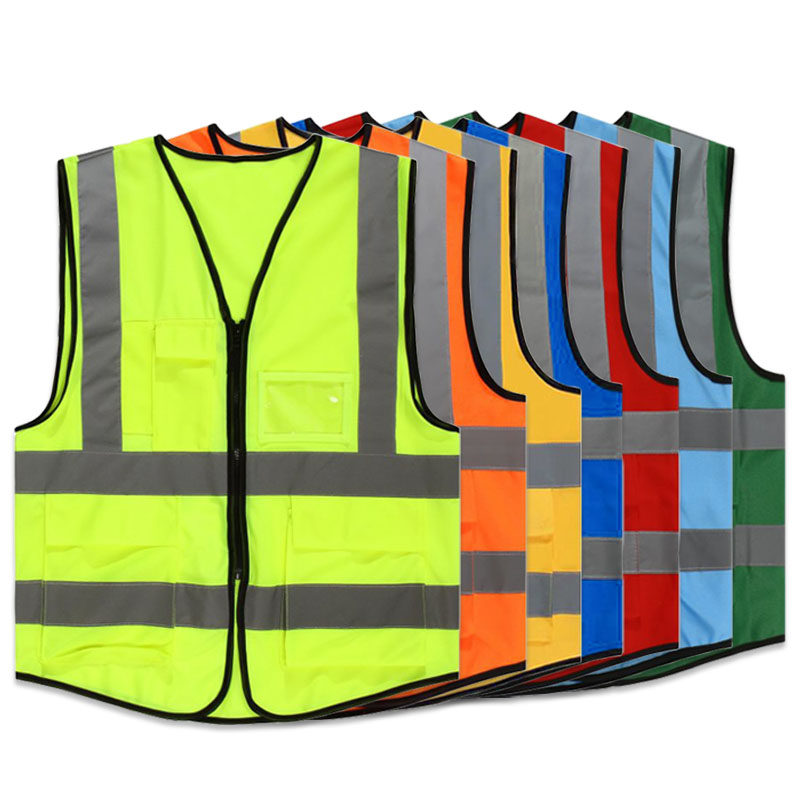 施工工地骑行环卫交通防护衣服印logo荧光黄安全反光马甲背心定制