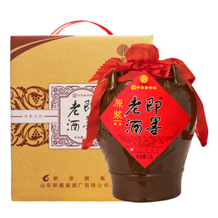 山东即墨老酒封坛原浆1.5L坛装黄酒瓶装礼盒装甜型黍米酒