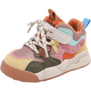 Abckids童鞋儿童2025冬季新款加绒二棉鞋轻便鞋子运动鞋女童板鞋