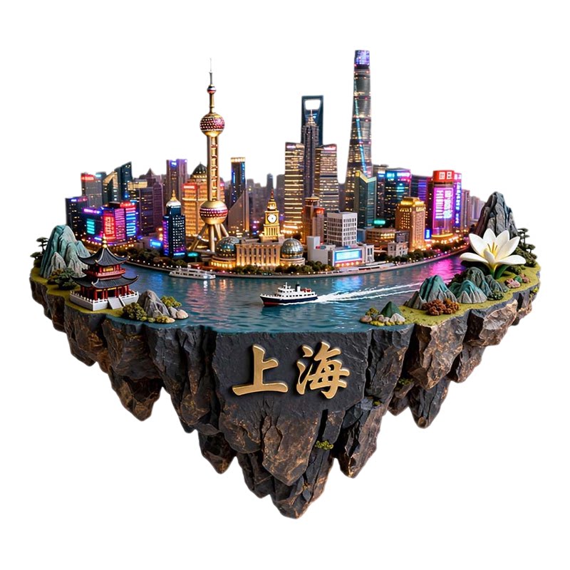 上海城市地标金属冰箱贴磁贴旅游景点纪念品伴手礼品送朋友小礼物