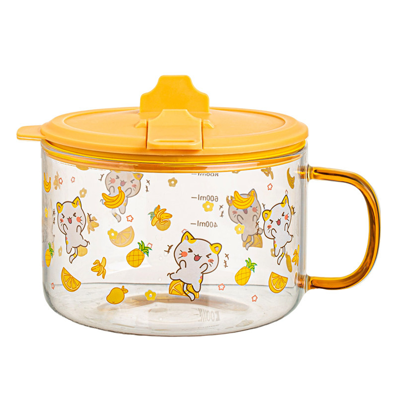 耐高温宿舍用带盖可沥水泡面碗
