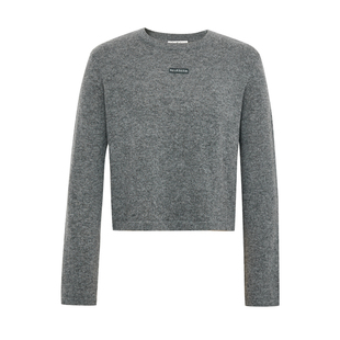 indicia标记商场同款25秋冬新款简约文艺风短款羊绒衫F2D4MS746C