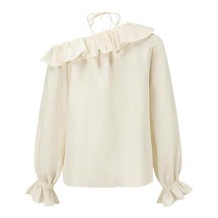 SHRO ENROEscape in ease 斜肩绑带花朵小衫银泰百货精品 301469