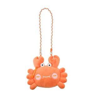 苏州博物馆蟹黄黄毛绒包单肩包卡通玩偶斜挎手机包创意礼物送女友