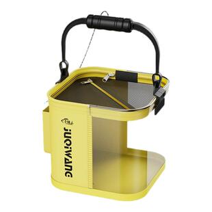 新型钓鱼打水桶可折叠透明鱼桶一体成型野钓专用手提桶活鱼桶