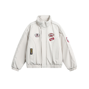 Dream made 美式解构赛车风短款棉服男冬季加厚飞行立领棉衣外套