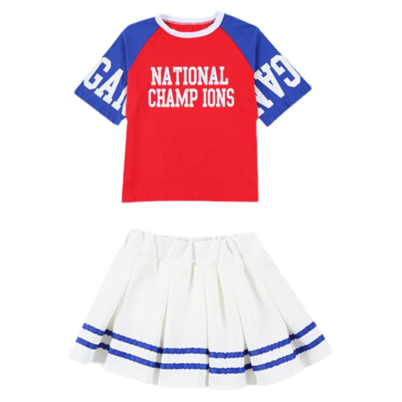 六一儿童啦啦队服小学生运动会开幕式服装男女童爵士街舞表演服夏