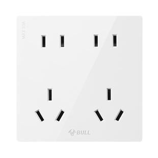 公牛开关插座面板十孔86型10孔暗装墙壁多孔电源家用双二三插10a