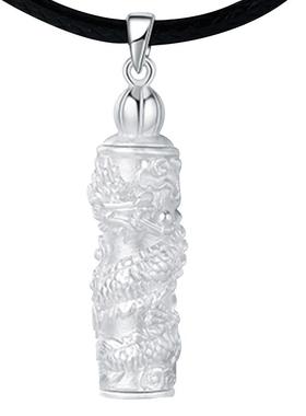 纯银龙柱吊坠韩版霸气项链学生