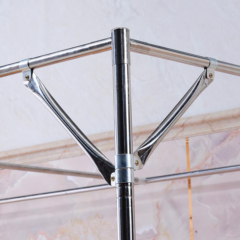 单买蚊帐支架杆加厚加粗不锈钢三通三开门1.5米床1.8m蚊帐支架杆