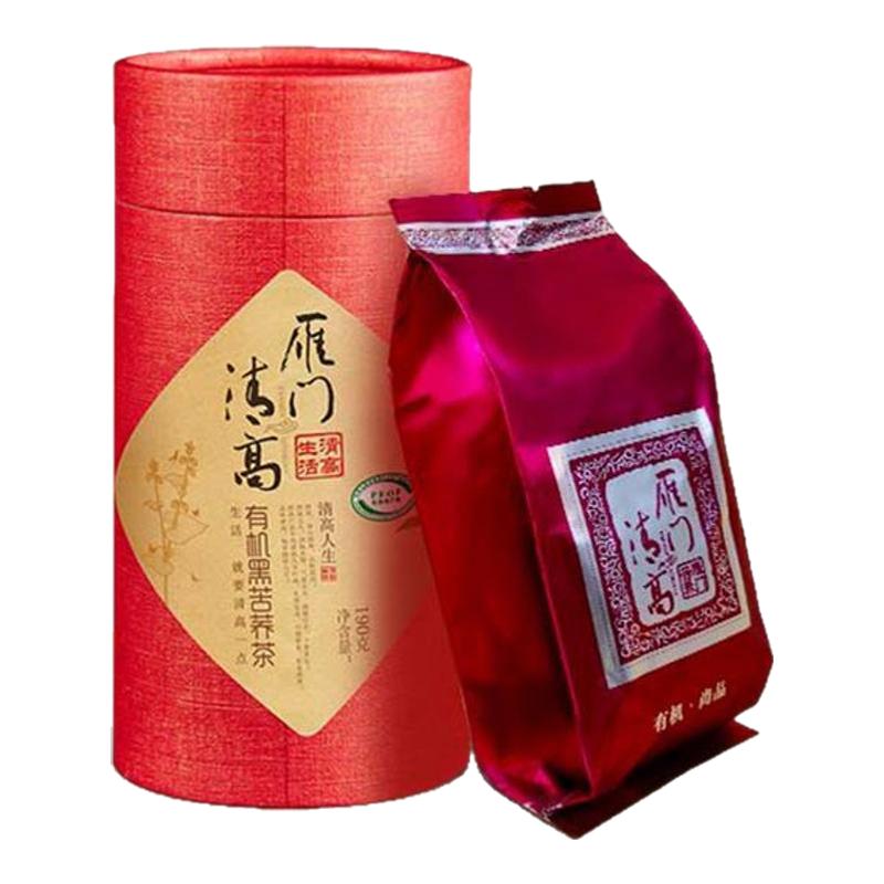雁门清高有机黑苦荞茶190g/罐装