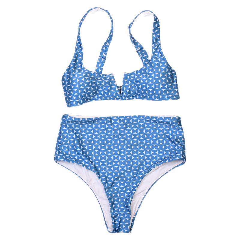 澳洲品牌MIN**性感几何图案钢圈比基尼bikini海边度假分体泳衣
