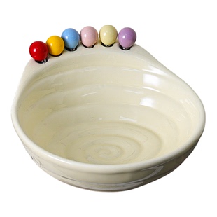 水果盘陶瓷客厅桌面餐桌装饰品摆件零食盘家用收纳高颜值多巴胺叉