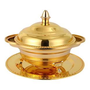 佛跳墙炖盅暖汤煲商用燕窝甜品鱼翅盅带盖金边小米辽参炖盅餐厅用