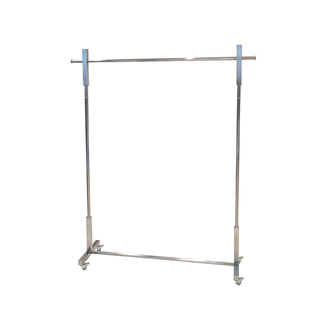 服装店展示架不锈钢带轮落地架女装移动中岛架橱窗挂衣架陈列货架
