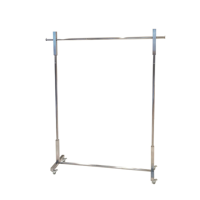 女装不锈钢带轮落地中岛展示架