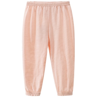 2025夏装新款儿童休闲长裤宝宝弹力家居裤男女童竹节棉薄款防蚊裤