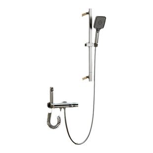 德国MT卫浴-HS0084枪灰色全铜无顶喷花洒套装浴室家用恒温淋浴