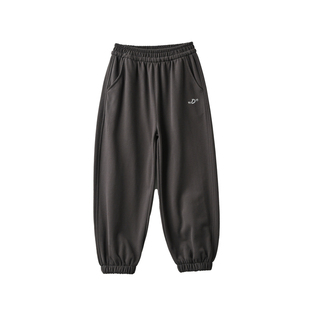 A类 儿童毛圈棉质运动裤 男童女童收口裤长裤子 中大童秋冬款童装