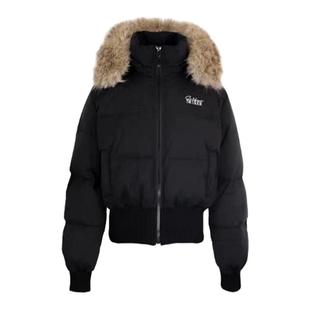 美式复古风收腰显瘦短款棉服女2025新款小个子加厚保暖毛领外套