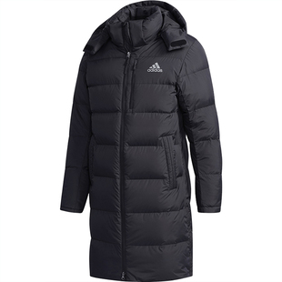 Adidas/阿迪达斯正品 冬季男子中长款连帽户外羽绒服CK0973