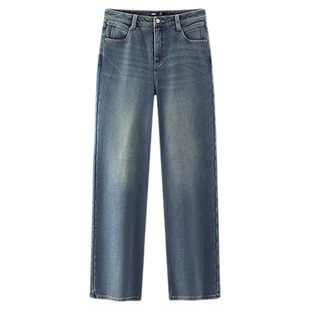 森柔|森马牛仔裤女冬季保暖加绒喇叭裤弹力长裤2025新款港风时尚