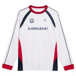 Kawasaki川崎羽毛球衣服男女套装秋冬款长袖运动上衣训练服外套