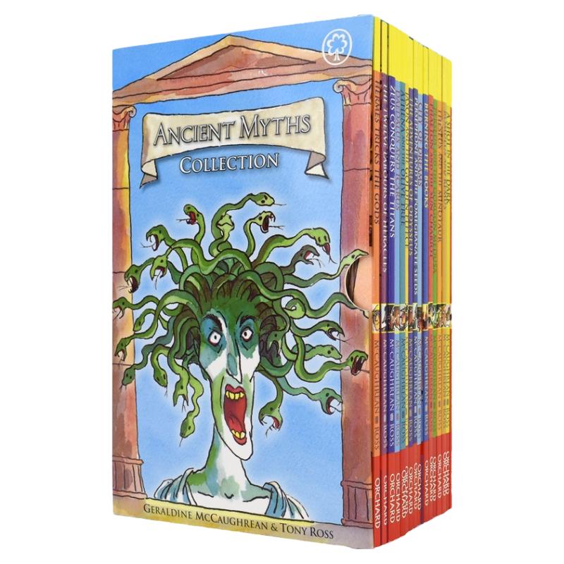 Ancient Myths Collection 西方古老神话故事16册盒装 章节桥梁书 古希腊和罗马神话传说 小学生英语课外阅读读物 英文进口原版