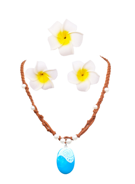 迪士尼COSPLAY莫安娜发夹项链