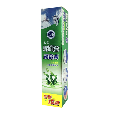 【9周年店庆 拍一发四限100单】神六太空螺旋藻藻倍爽水晶牙膏90g