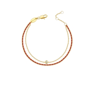 AJIDOU阿吉豆红绳手链女款本命年小马编织新年礼物双层情侣首饰品