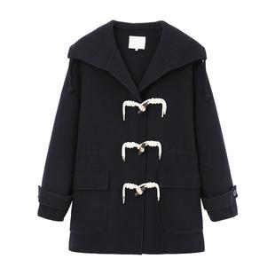 REVAN芮范设计师款复古学院风双面呢大衣RM90302002