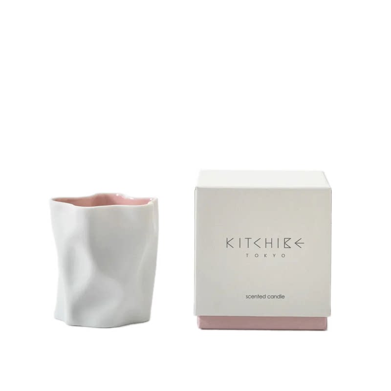 日本制KITCHIBE香薰蜡烛濑户产白瓷蜡烛高级感自用送礼