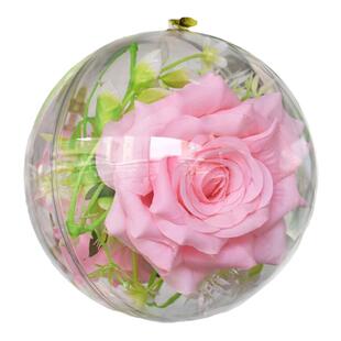 透明塑料球礼物包装布喜庆布置挂球装饰亚克力球透明空心圣诞球