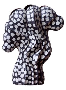 黑色花瓶陶瓷摆件客厅插花