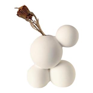 态生活 ins奶油风陶瓷花瓶摆件客厅电视柜样板间高颜值玻璃装饰品