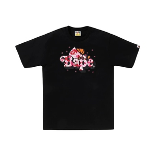 BAPE男女同款春夏樱花限定BABY MILO卡通小猴印花短袖T恤00510SQ