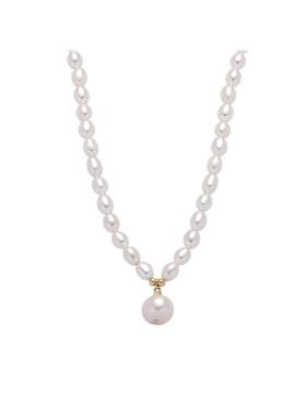 【自营】daisy beauty森系设计14K包金天然巴洛克淡水珍珠项链女