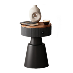 轻奢高级感沙发边几小圆桌客厅家用中古风小茶几现代简约创意角几