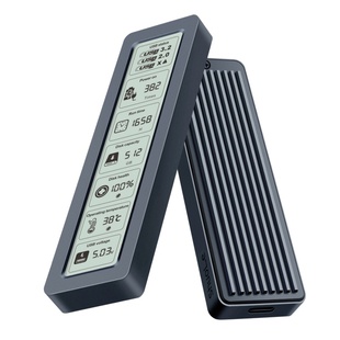 硕乐大屏智能数显固态硬盘盒子nvme/sata双协议m2移动ssd外接盒