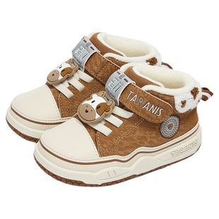 泰兰尼斯211学步鞋加绒保暖机能鞋男宝宝冬季新款童鞋女童软底鞋