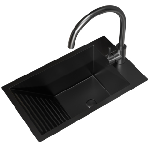 家用阳台不锈钢洗衣池带搓板出租房小号洗衣台盆户外单水槽洗手盆