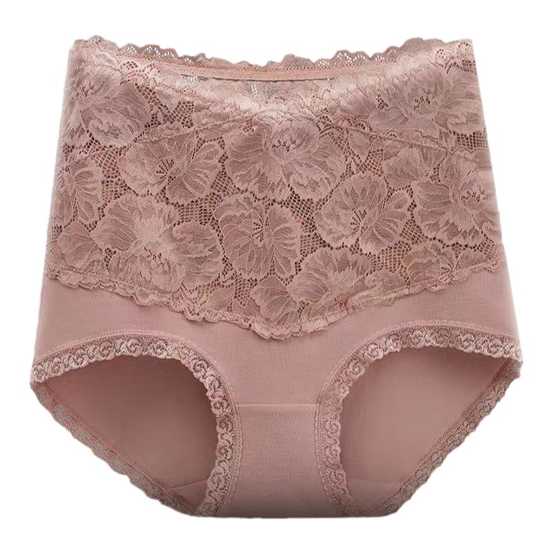 高腰蕾丝内裤女纯棉裆