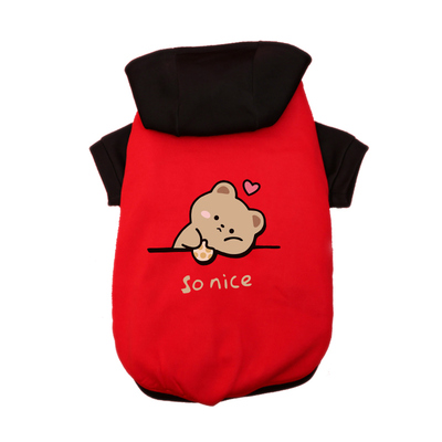 新款大狗狗衣服撞色开衫不起球