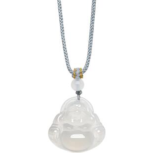 周六福玉髓佛公项链白月光笑口常开佛吊坠男女款本命年礼物送妈妈